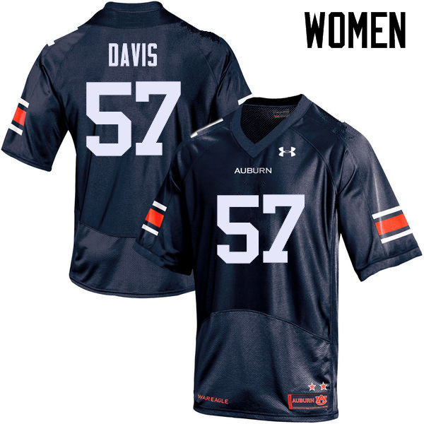 Auburn Tigers Women's Deshaun Davis #57 Navy Under Armour Stitched College NCAA Authentic Football Jersey EXX2574ZQ